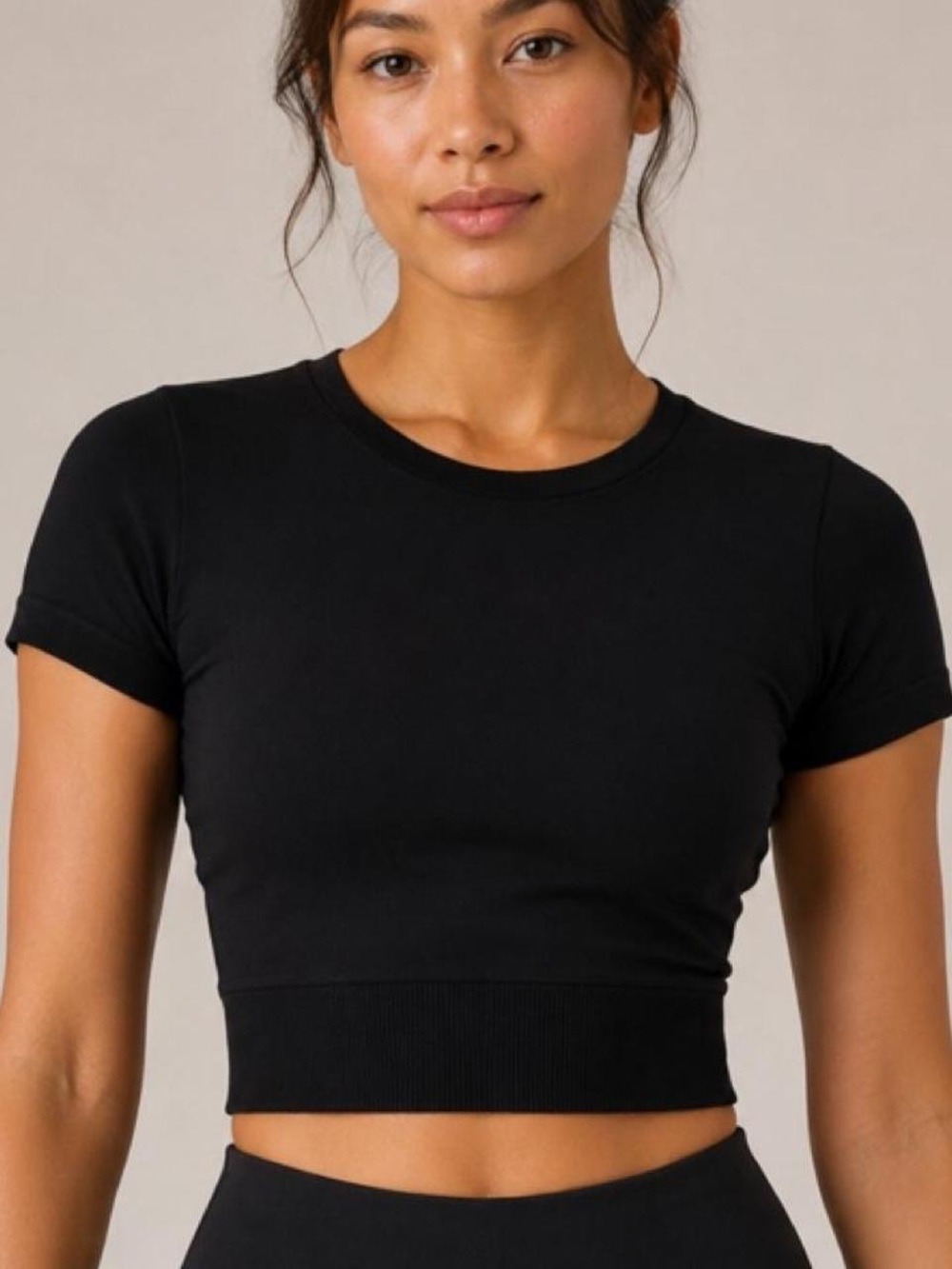 Offline by Aerie Seamless Sans Couture Top in Black
